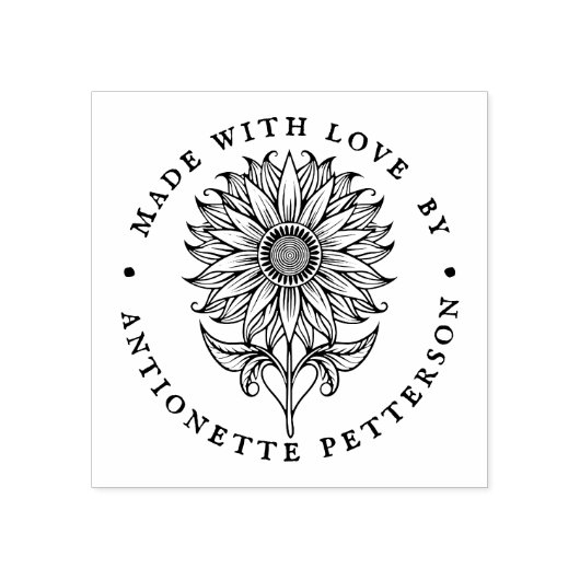 Op Maat Gemaakt met Liefde Zonnebloem Design Bloem Rubberstempel (Afrduk)
