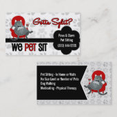 Op maat gemaakt met twee knoppen Rood en Zwart Visitekaartje (Voorkant / Achterkant)