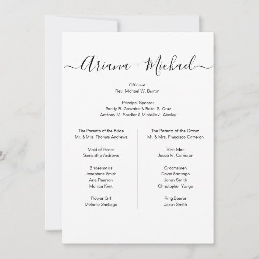 Op maat gemaakt minimalistisch zwart wit eenvoudig aankondiging (Voorkant)