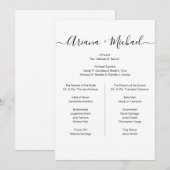 Op maat gemaakt minimalistisch zwart wit eenvoudig aankondiging (Voorkant / Achterkant)