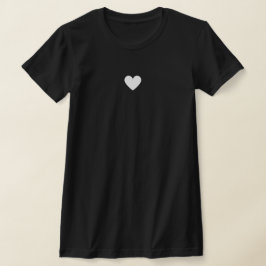 Op maat gemaakt modern eenvoudig wit hart t-shirt