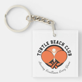 Op maat gemaakt modern ontwerp monogram cadeau acr sleutelhanger