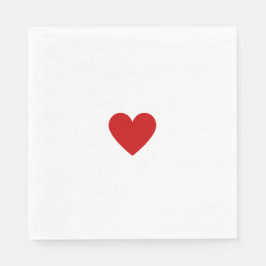 Op maat gemaakt modern rood hart servet