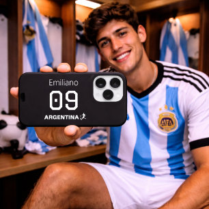 Op maat gemaakt monochroom Argentijns nationaal el iPhone 15 Pro Case