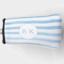 Op maat gemaakt monogram blauwe gestreepte golf he