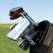 Op maat gemaakt monogram blauwe gestreepte golf he golfheadcover (Insitu)