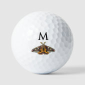 Op maat gemaakt monogram Emperor Moth golfbal Golfballen (Voorkant)
