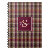 Op maat gemaakt monogram gingham stijlpatroon notitieboek (Voorkant)