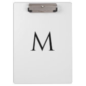 Op maat gemaakt monogram klassiek wit professionee klembord (Voorkant)