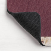 Op maat gemaakt monogram mannelijk modern burgundy muismat (Hoek)