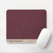 Op maat gemaakt monogram mannelijk modern burgundy muismat (Met muis)