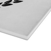 Op maat gemaakt monogram met laurierbladeren snijplank (Hoek)