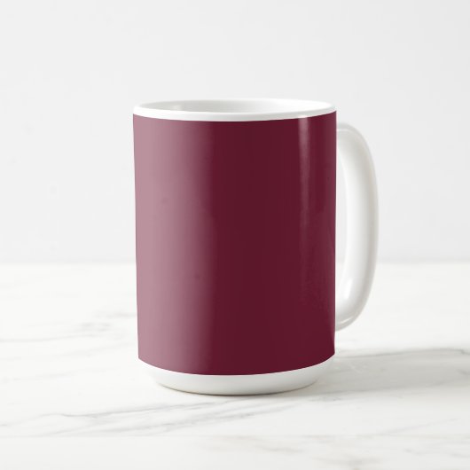 Op maat gemaakt monogram, modern burgundy koffiemok (Voorkant rechts)