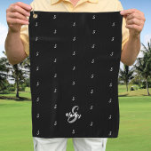 Op maat gemaakt monogram naam initiaal patroon mod golfhanddoek