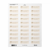 Op maat gemaakt monogram trouwlogo palmboom etiket (Full Sheet)