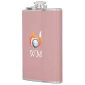 Op maat gemaakt monogram vos en golfbal stoffig ro heupfles (Links)