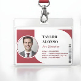 Op maat gemaakt naamkaartje voor medewerkers met l badge