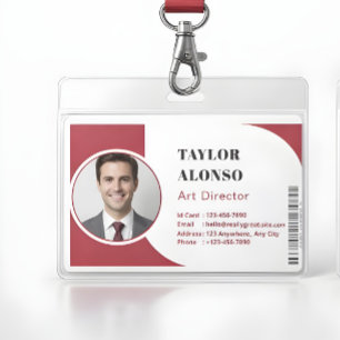 Op maat gemaakt naamkaartje voor medewerkers met l badge