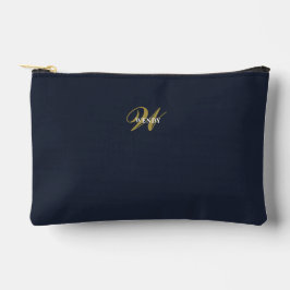 Op maat gemaakt Navy Blue Goud Monogram Minimaal S Etui