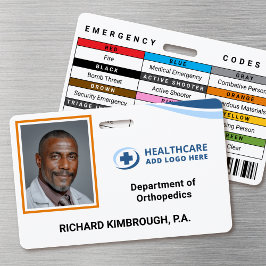 Op maat gemaakt PA ziekenhuis medewerker foto ID b Badge