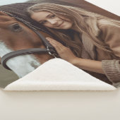 Op maat gemaakt paardenliefhebber sherpa deken equ (3/4)