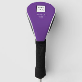 Op maat gemaakt paars bedrijfslogo gemerkt driver golfheadcover