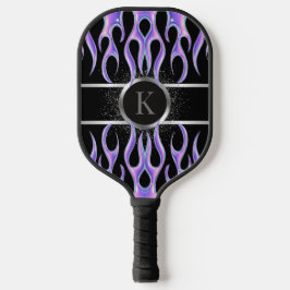 Op maat gemaakt paarse vlam metaalachtige geperson pickleball paddle