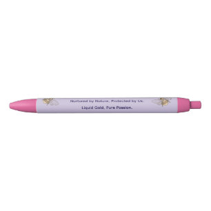 Op maat gemaakt pastelroze cute bloem balpen blauwe inkt pen