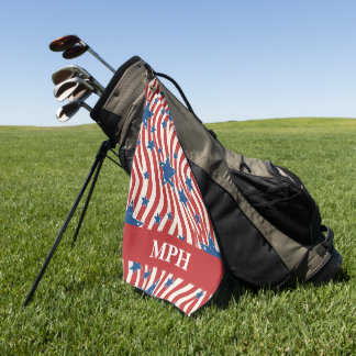 Op maat gemaakt patriottisch golfhanddoek met mono