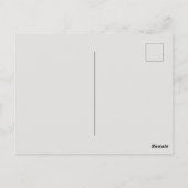 Op maat gemaakt platina witte ansichtkaart briefkaart (Achterkant)