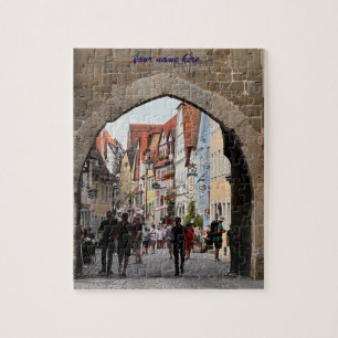 Op maat gemaakt puzzel van Rothenburg, Duitsland