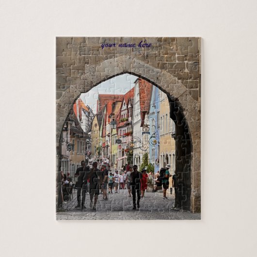 Op maat gemaakt puzzel van Rothenburg, Duitsland (Verticaal)