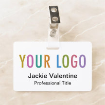 Op maat gemaakt PVC naamkaartje met logo clip hasp