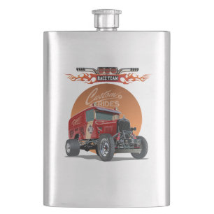 Op maat gemaakt retro race vrachtwagen concept flacon