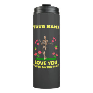 Op maat gemaakt Rib Mate Skelet Liefde Cadeau Goti Thermosbeker