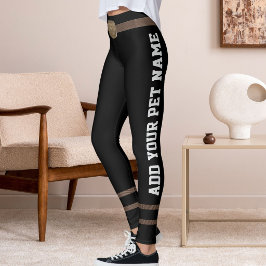 Op maat gemaakt riem bruine riem messing gesp zwar leggings