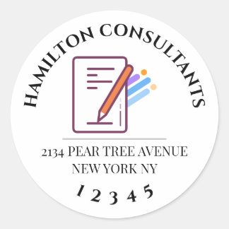 Op maat gemaakt rond bedrijfslogo sticker – Persoo