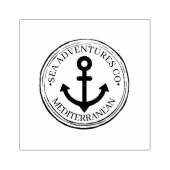 Op maat gemaakt rond houten logo rubberen stempel (Afrduk)