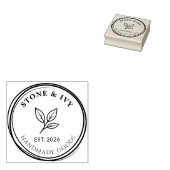 Op maat gemaakt rond logo rubberen stempel (Gestempeld)