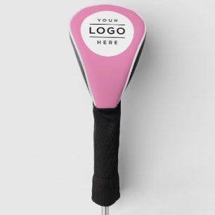 Op maat gemaakt roze bedrijfslogo merk driver golfheadcover