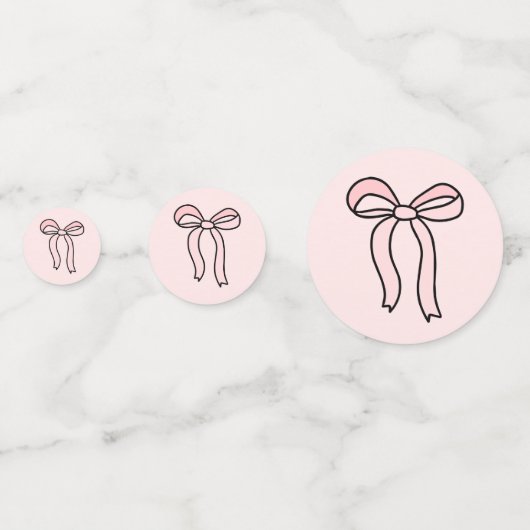 Op maat gemaakt roze lint bruidsdouche foto-confet confetti (Voorkanten)