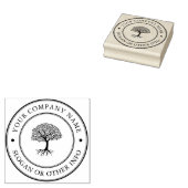 Op maat gemaakt rubberen stempel met bedrijfslogo (Gestempeld)