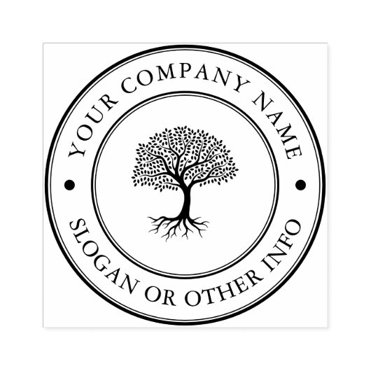 Op maat gemaakt rubberen stempel met bedrijfslogo (Afrduk)