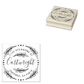 Op maat gemaakt rustieke Laurel krans retour adres Rubberstempel (Gestempeld)