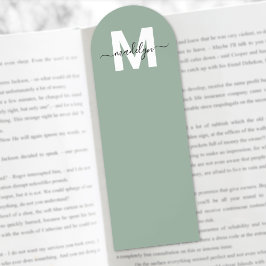 Op maat gemaakt saliegroen monogram naam