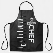 Op maat gemaakt schort CHEF met gepersonaliseerde (Voorkant)