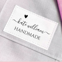 Op maat gemaakt schrift kledinglabel voor handgema