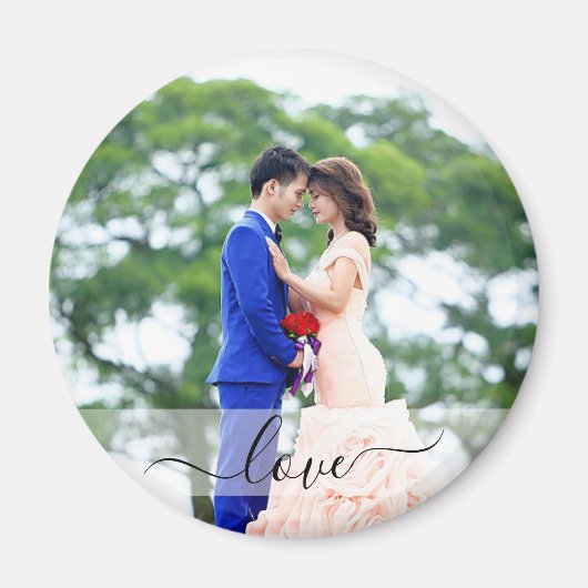 Op maat gemaakt script Liefde Gepersonaliseerde Fo Magneet (Voorkant)