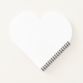 Op maat gemaakt script liefdessymbool hartvormig notitieboek (Achterkant)