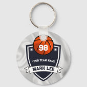 Op maat gemaakt sleutelhanger voor basketbalteam (Voorkant)
